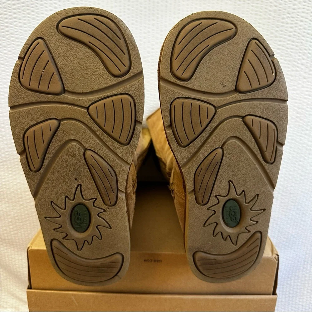 UGG Retro Cargo Tall Boots Chestnut Sheepskin Suede Winter Women’s Size 9 Y2K